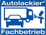 Blaues Qualitätssiegel „Autolackier-Fachbetrieb“
